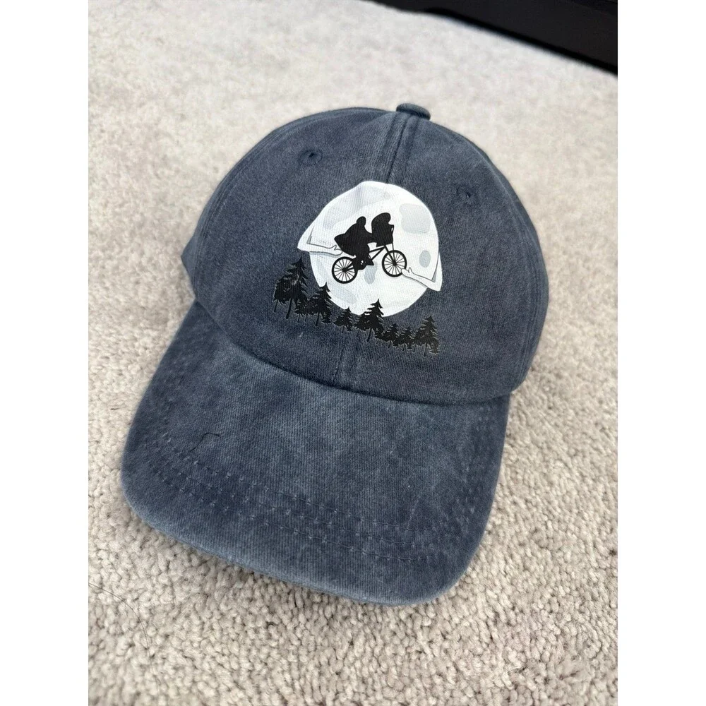 NEW Denim 80’s Movie E.T. Extraterrestrial Trucker Hat Baseball SnapBack Cap